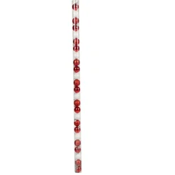 Boule de Noël rouge et blanche x25