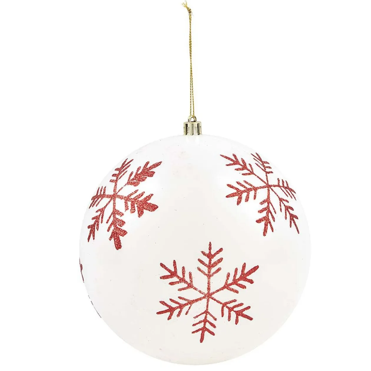 Boule de Noël rouge et blanche x32