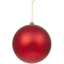 Boule de Noël rouge finition mate Ø12 cm