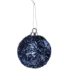 Boule de Noël scintillante bleue Ø8cm