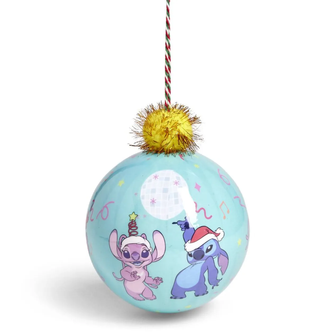 Boule de Noël Stitch avec pompon Ø12cm H15cm