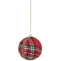 Boule de Noël tartan Ø8 cm