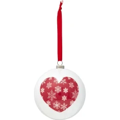 Boule de Noël traditionnelle rouge et blanche