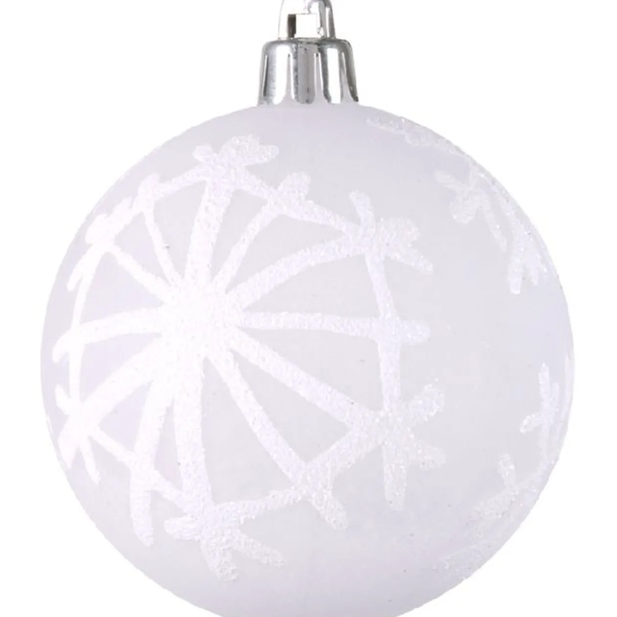 Boule de Noël transparente blanche x4