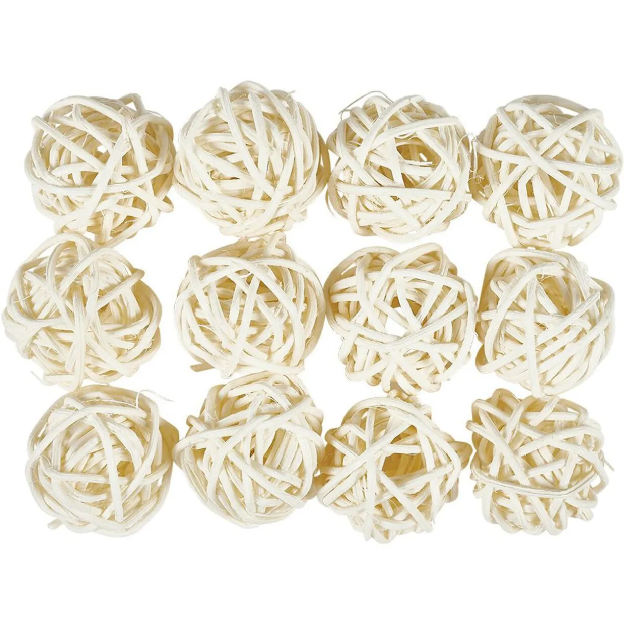 Boule en rotin à poser Noël x12