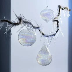 Boule en verre intérieur filament à reflet irisé