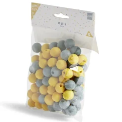 Boule papier x100 doré et argenté