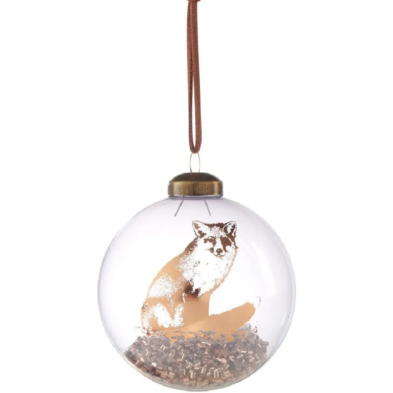 Boule transparent effet paillette