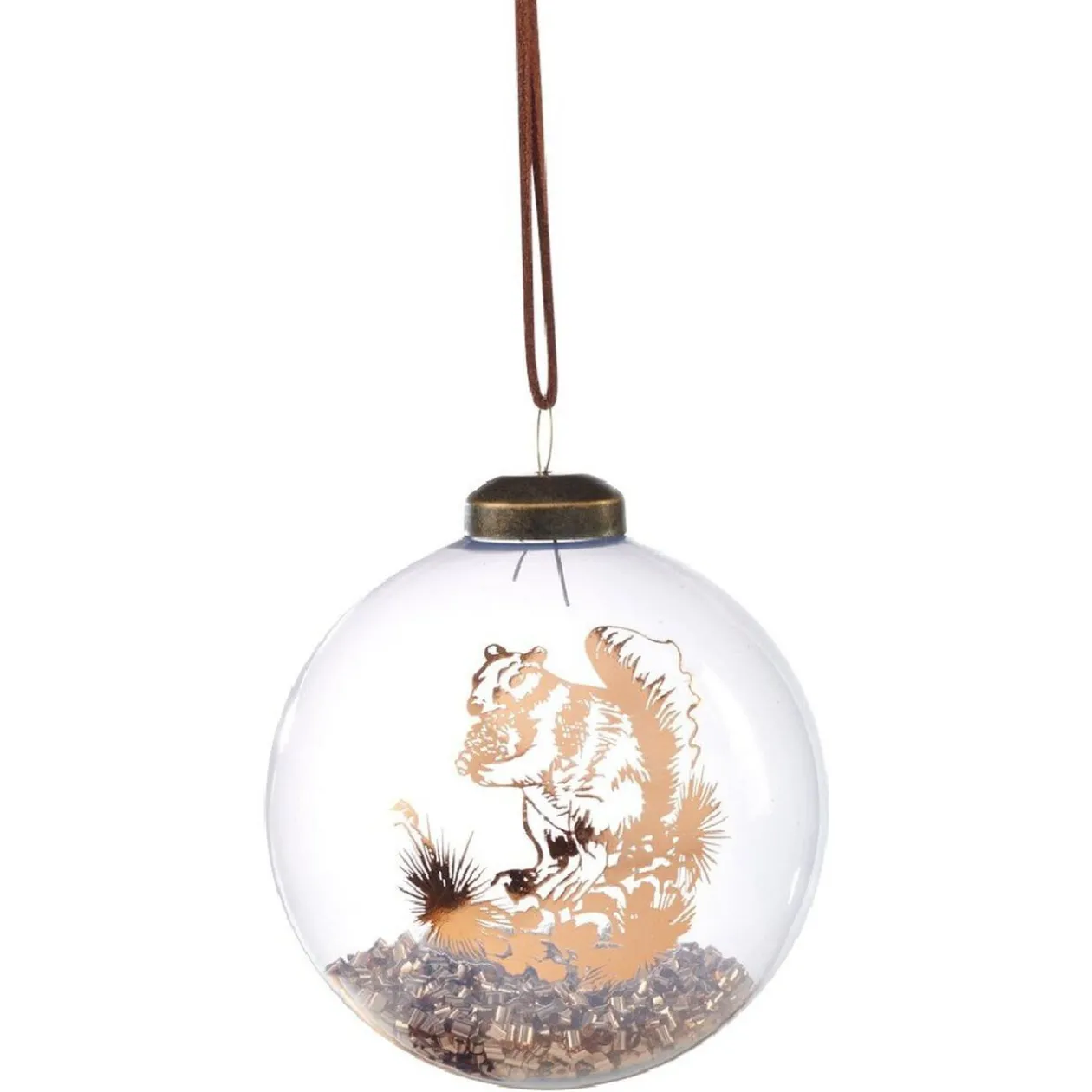 Boule transparent effet paillette