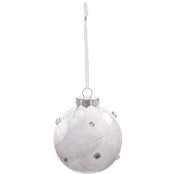 Boule transparente plume X 3