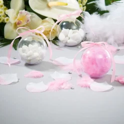 Boule transparente pour dragées x3