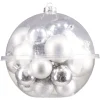 Boules de Noël argentées Ø4-5-6 cm x20