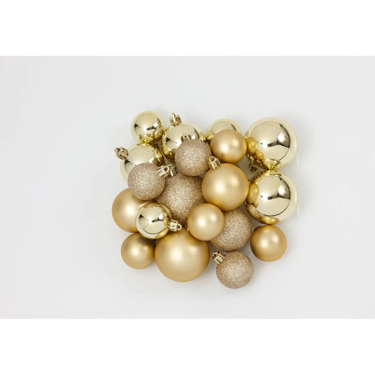 Boules de Noël dorées Ø4-5-6 cm x20