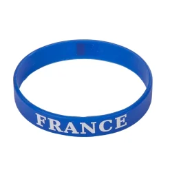 Bracelet silicone supporter France motif drapeau tricolore