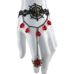 Bracelet vampire noir rouge