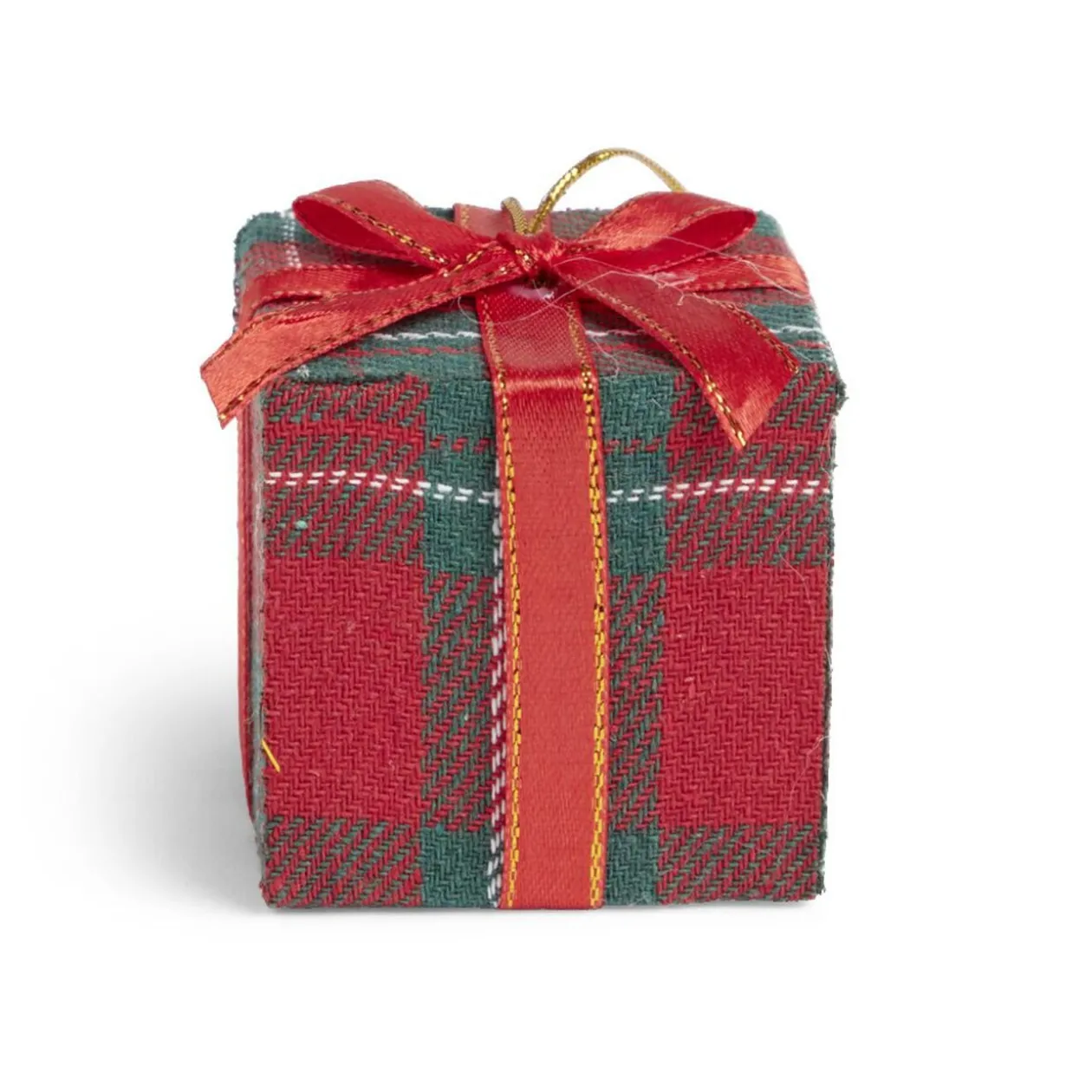 Cadeau de Noël tartan à suspendre