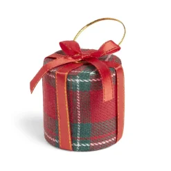 Cadeau de Noël tartan à suspendre
