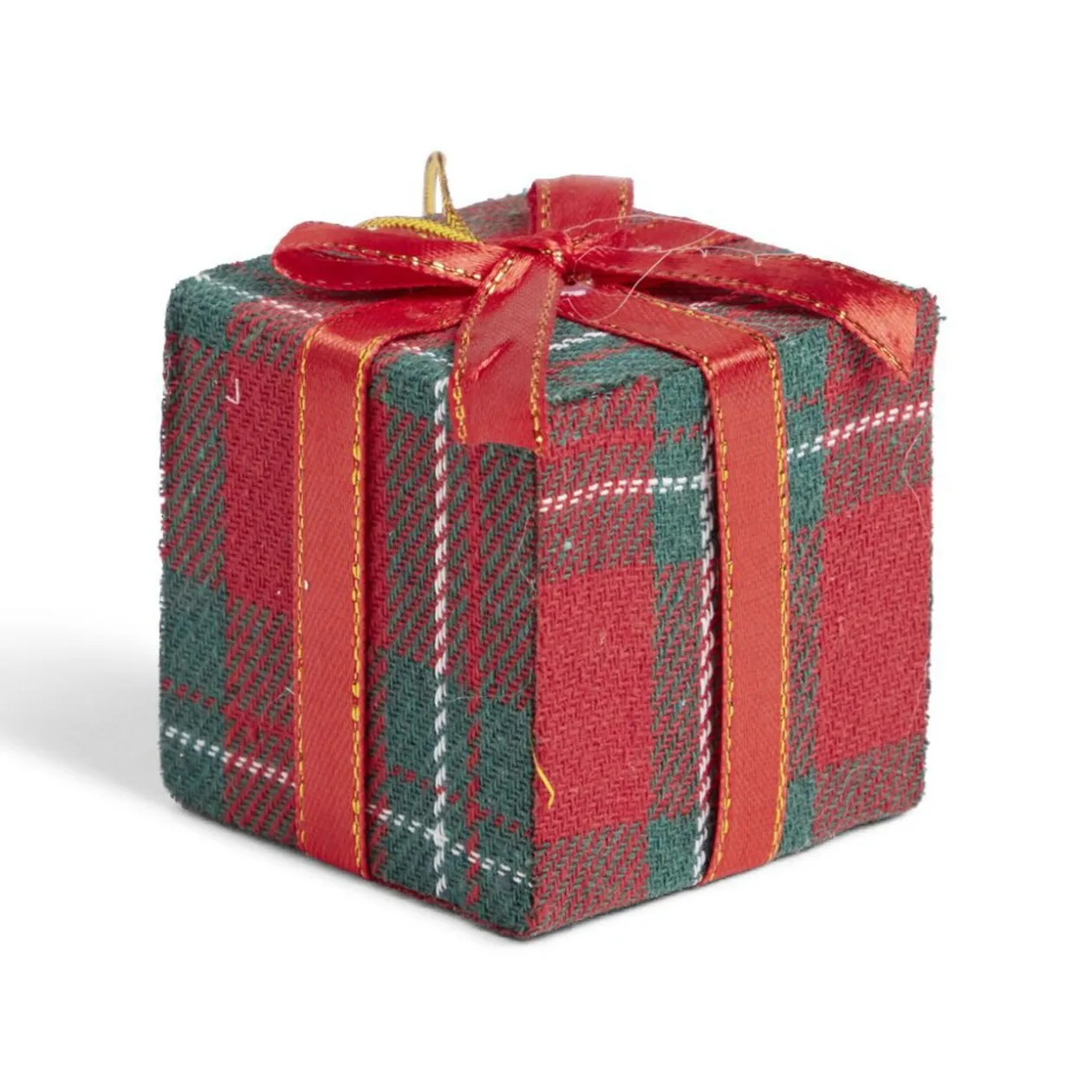 Cadeau de Noël tartan à suspendre