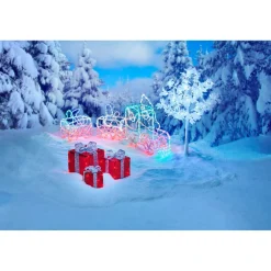Cadeau lumineux rouge Homday 40 LED intérieur extérieur x3