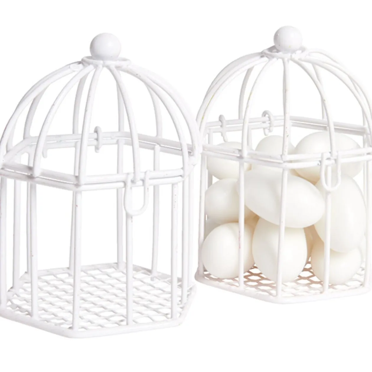 Cage à dragées blanche x2