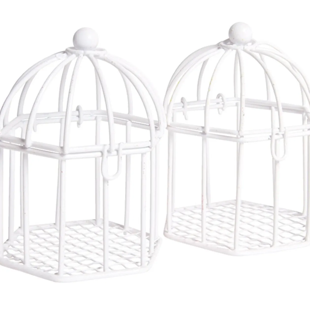 Cage à dragées blanche x2