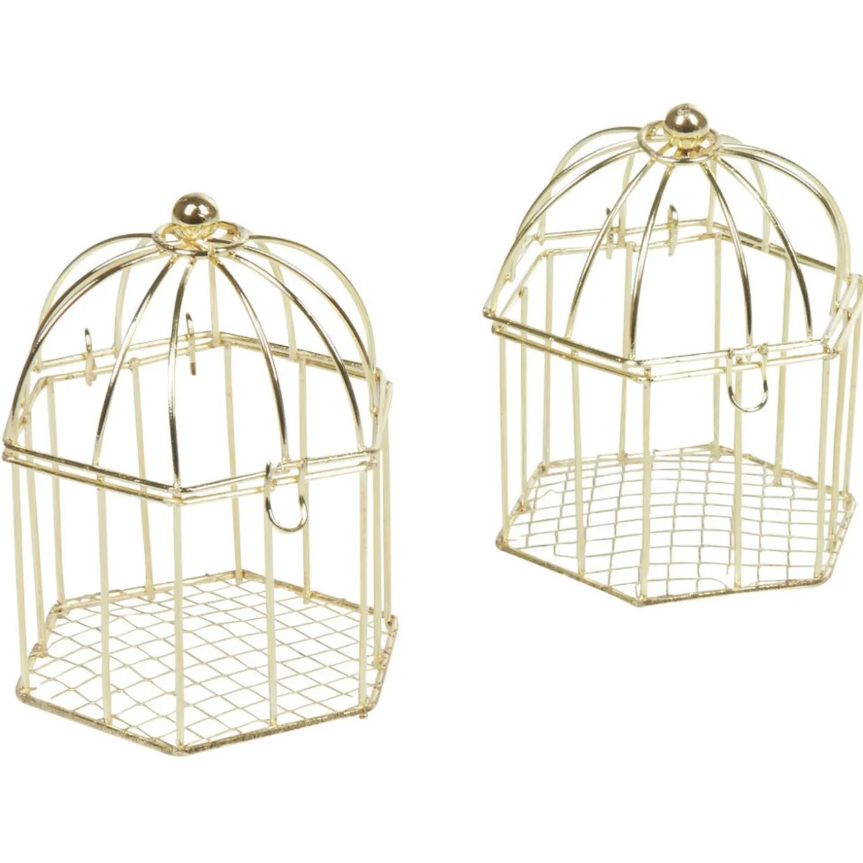 Cage à dragées dorée x2