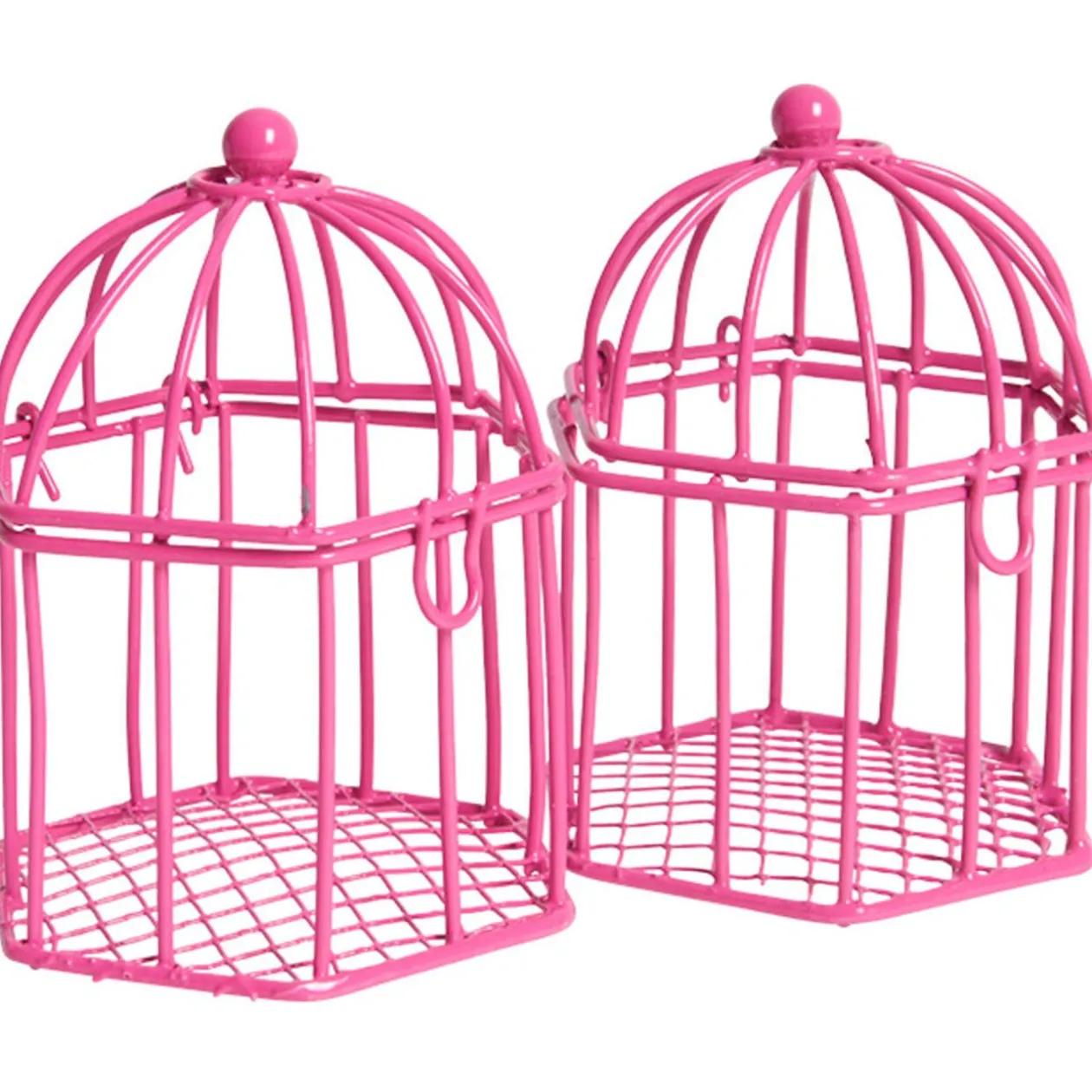Cage à dragées rose fuchsia x2