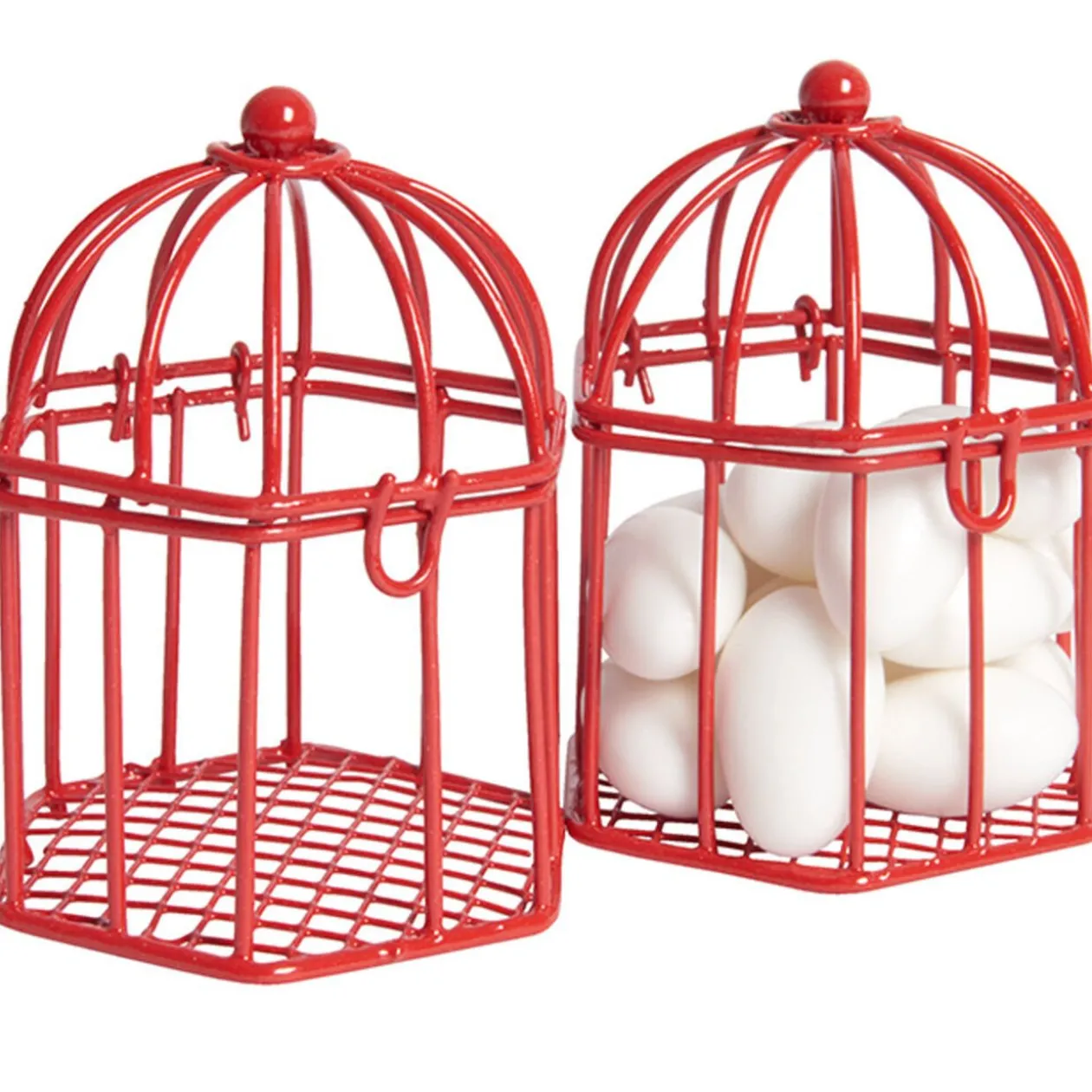Cage à dragées rouge x2