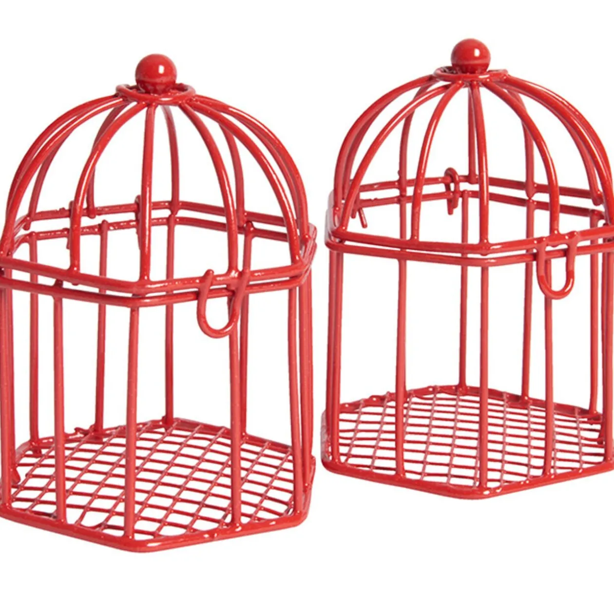 Cage à dragées rouge x2
