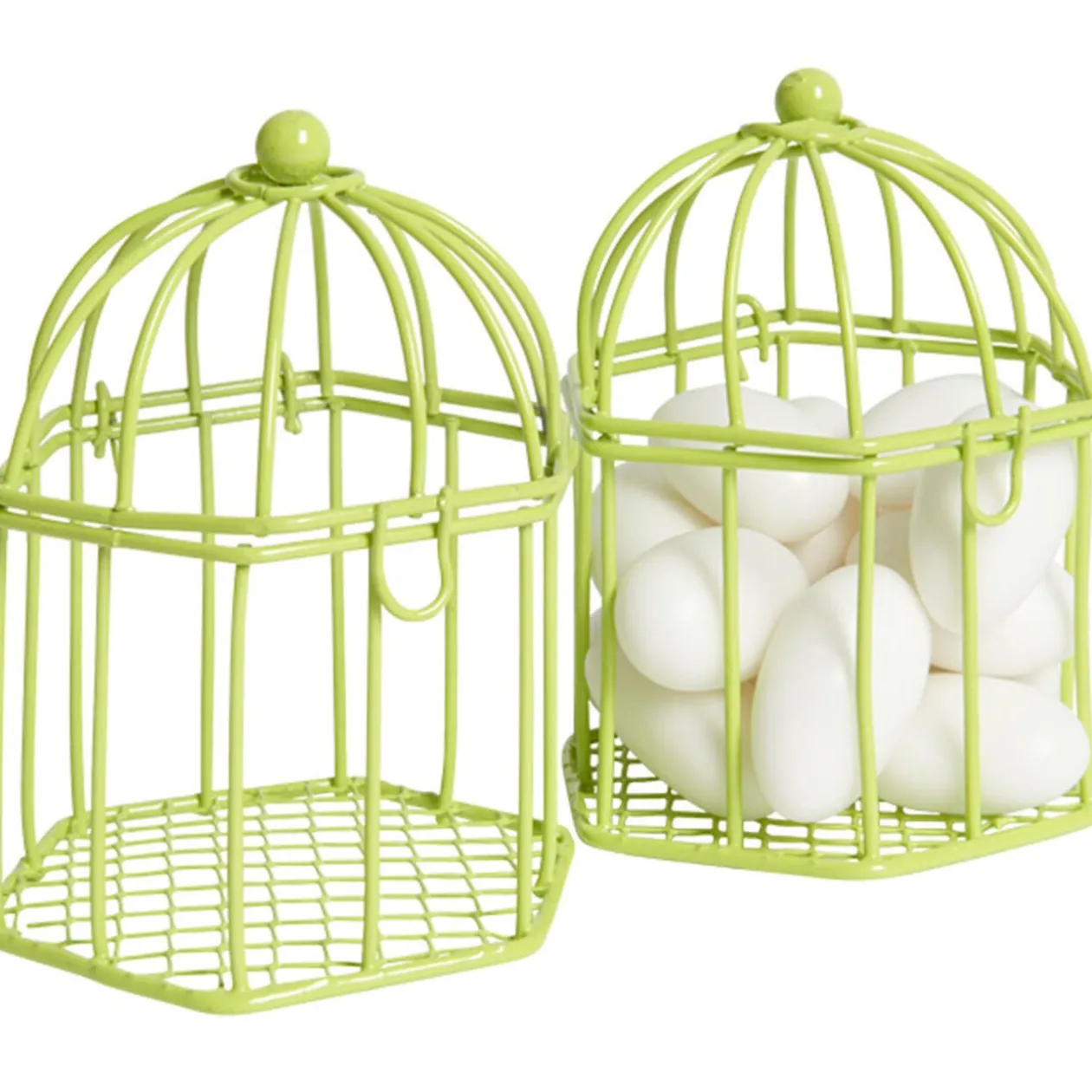 Cage à dragées verte anis x2