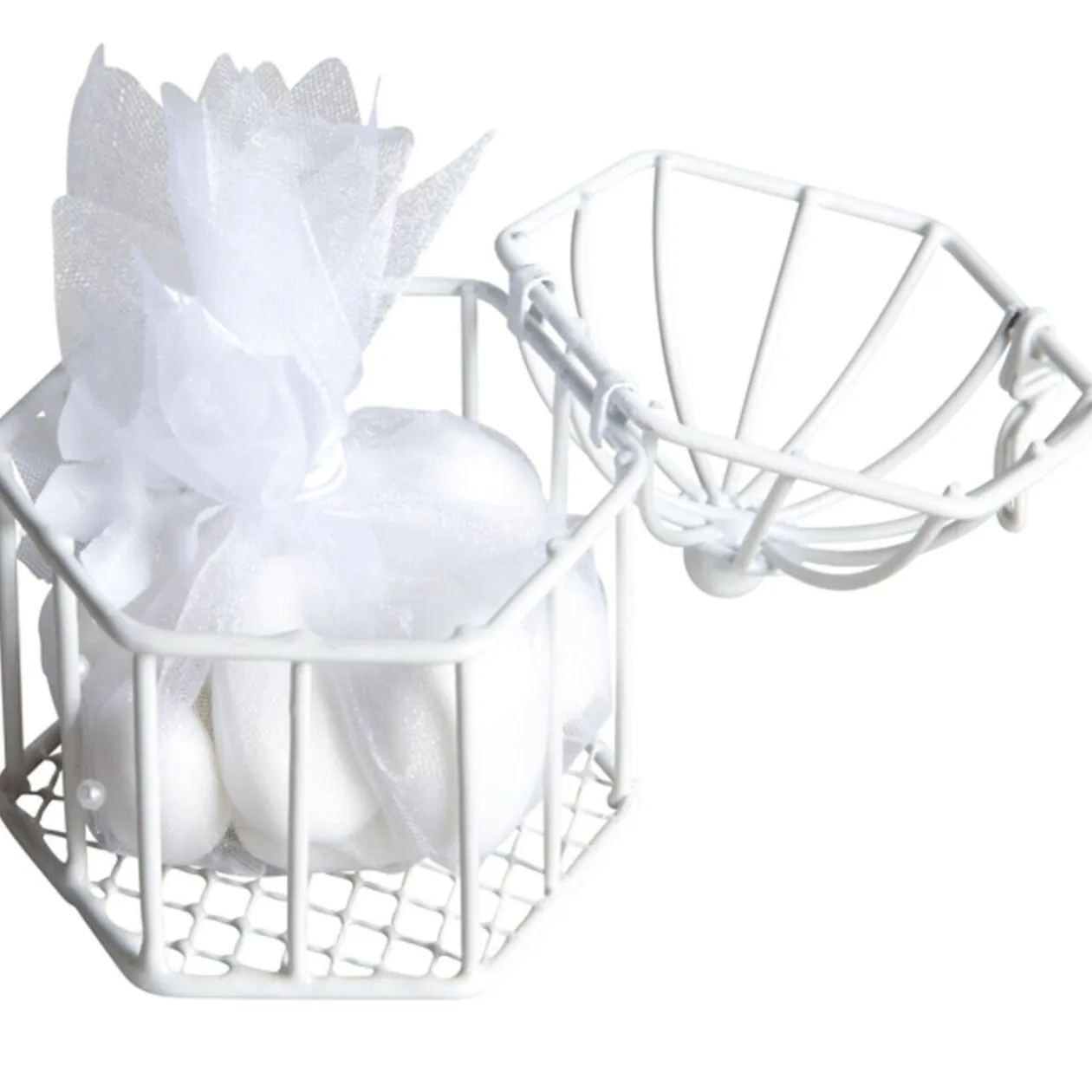 Cage à oiseau pour dragées x3