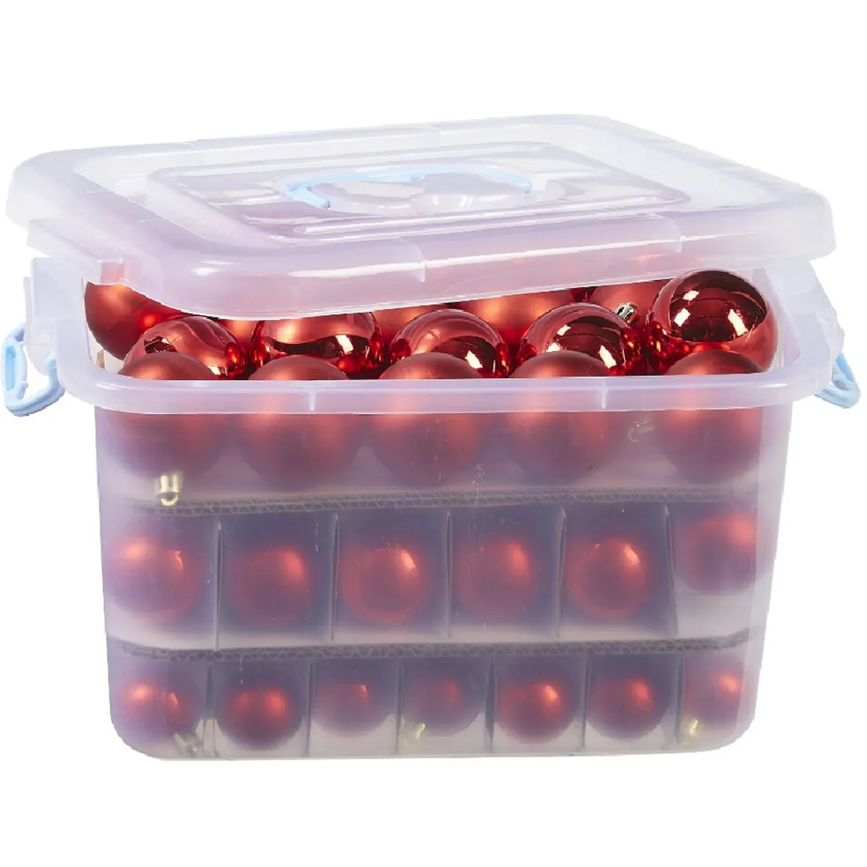 Caisse boules de Noël métallisées x70