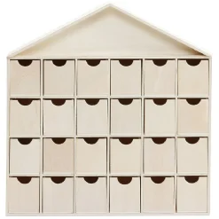 Calendrier de l'Avent 24 cases en bois