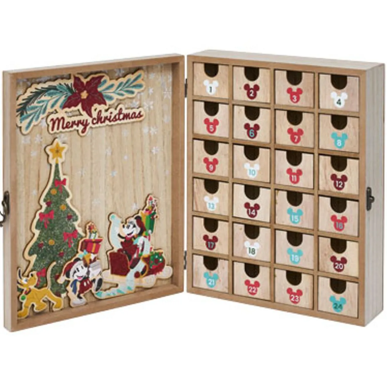 Calendrier de l'avent à remplir Disney Mickey en bois