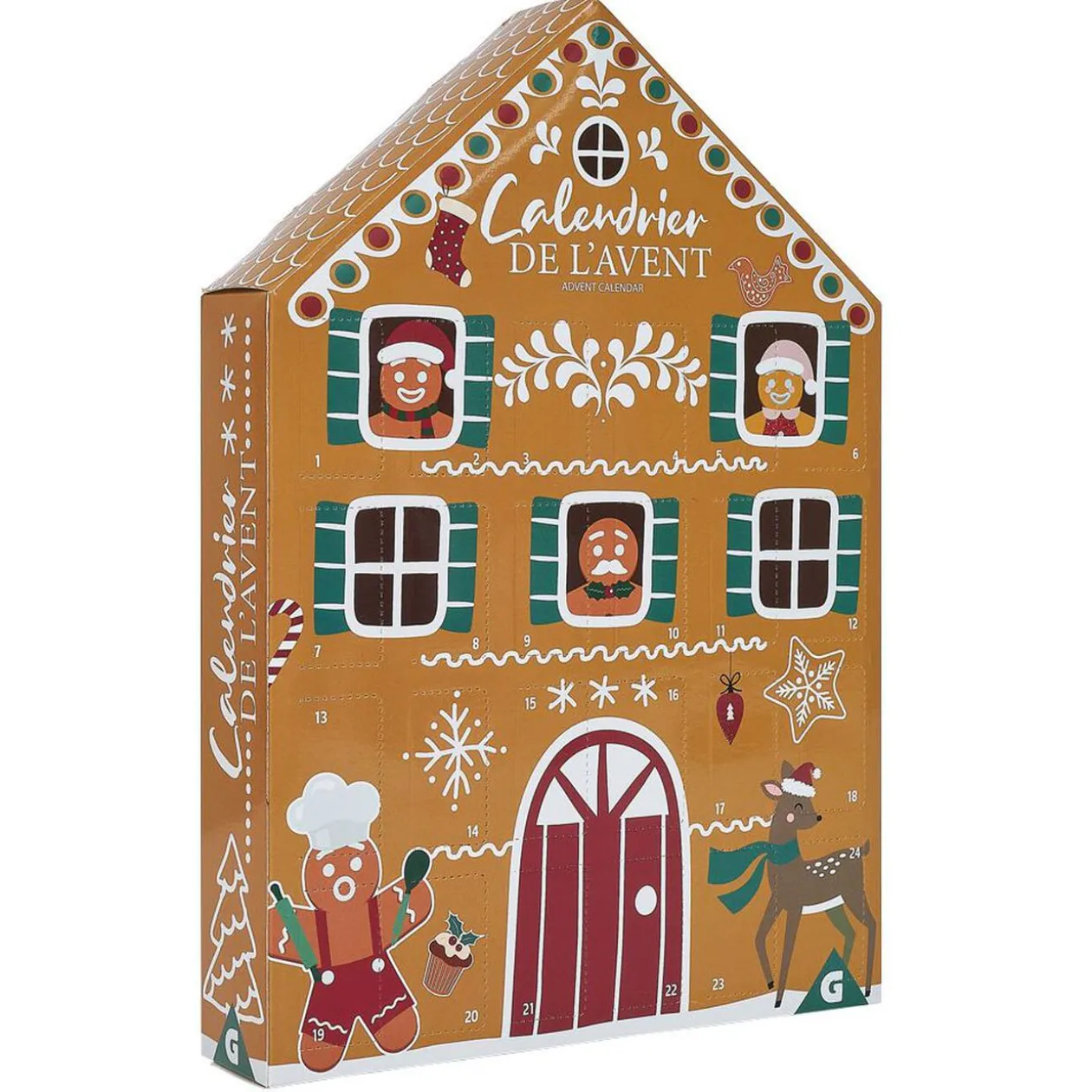 Calendrier de l'avent 24 suspensions bois