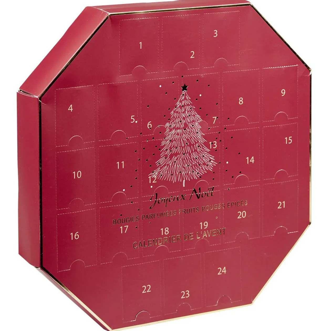 Calendrier de l'Avent avec 24 bougies parfumées Baies d’hiver