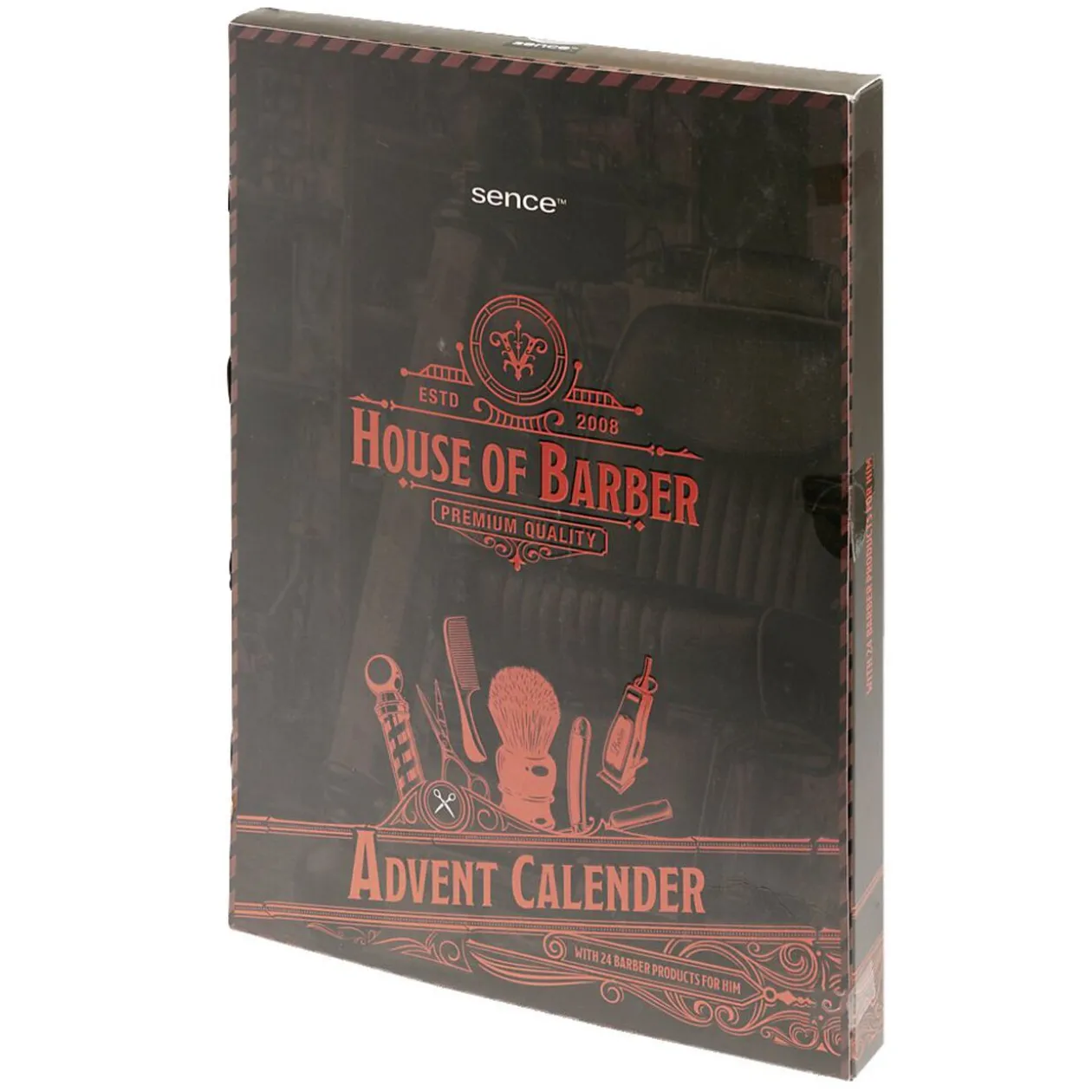 Calendrier de l'Avent homme barbier Sence 24 cases