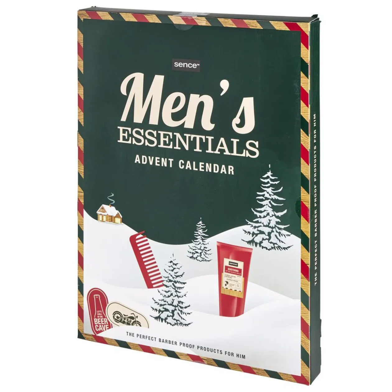 Calendrier de l'Avent homme barbier Sence 24 cases