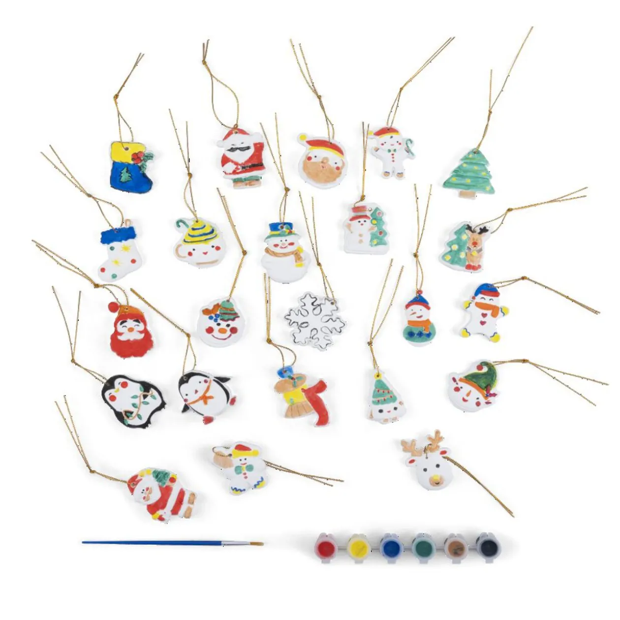 Calendrier de l'avent suspension à peindre