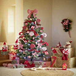 Canne à sucre déco Noël à suspendre blanche H40cm