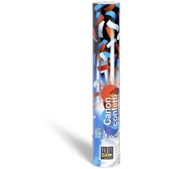 Canon à confettis bleu, blanc, rouge Ø5xH30cm