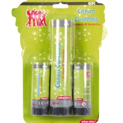Canons à confettis et serpentins x3