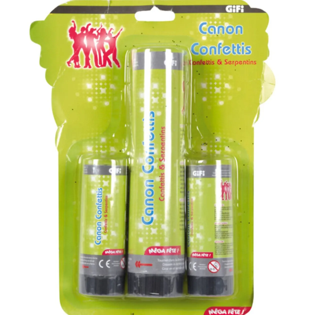 Canons à confettis et serpentins x3