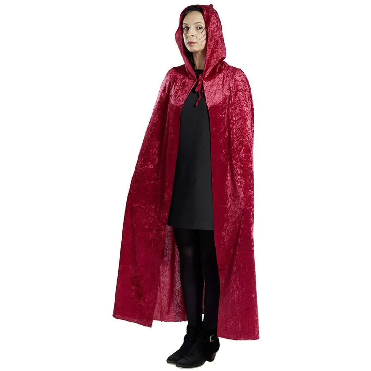 Cape chaperon rouge adulte Halloween - Taille unique L160cm