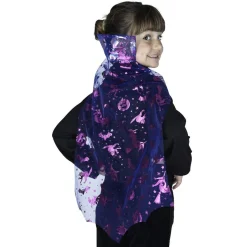 Cape Halloween pour enfant 7/9 ans orange violet ou vert