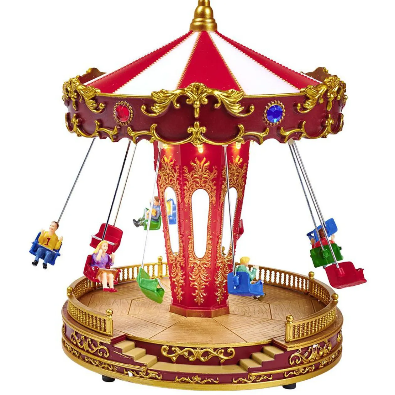 Carrousel de fête foraine animé lumineux et musical Village de Noël