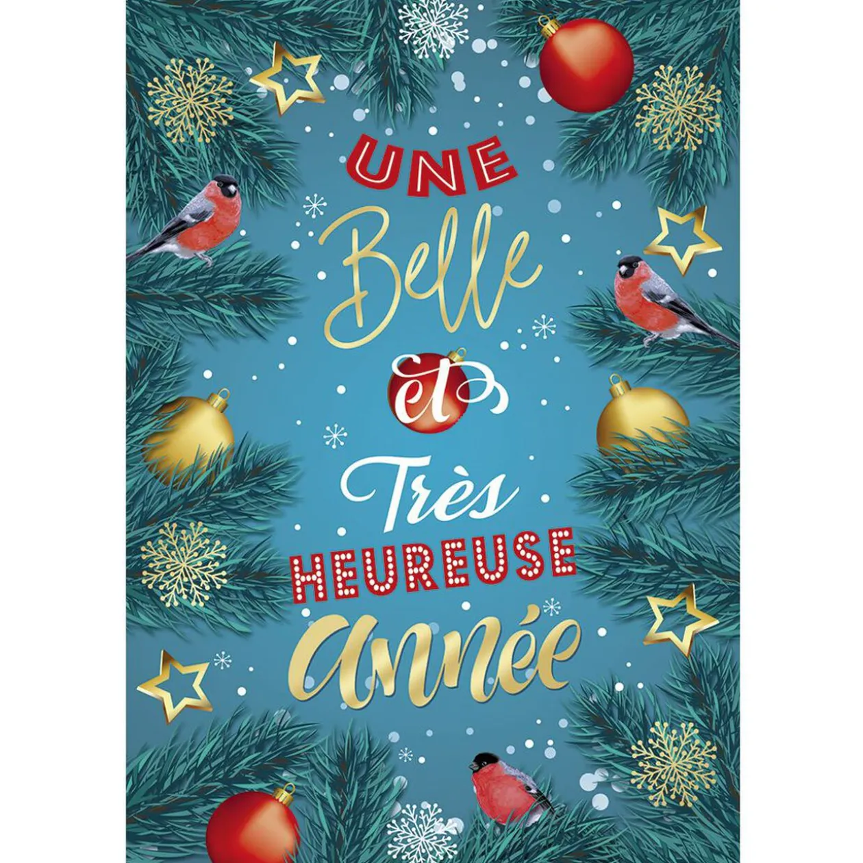 Carte Bonne année paysage neige