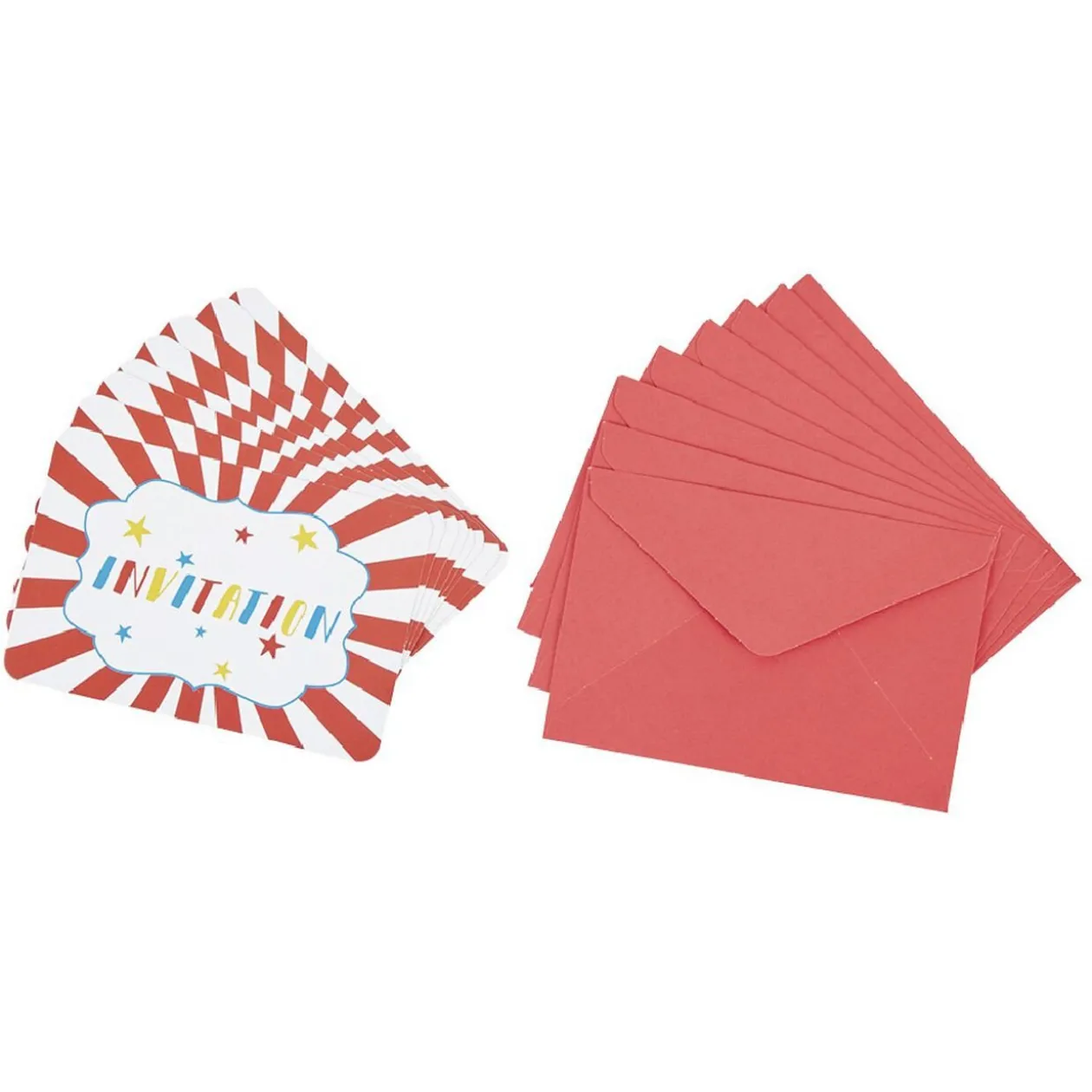Carte d'invitation Circus avec enveloppe x 8