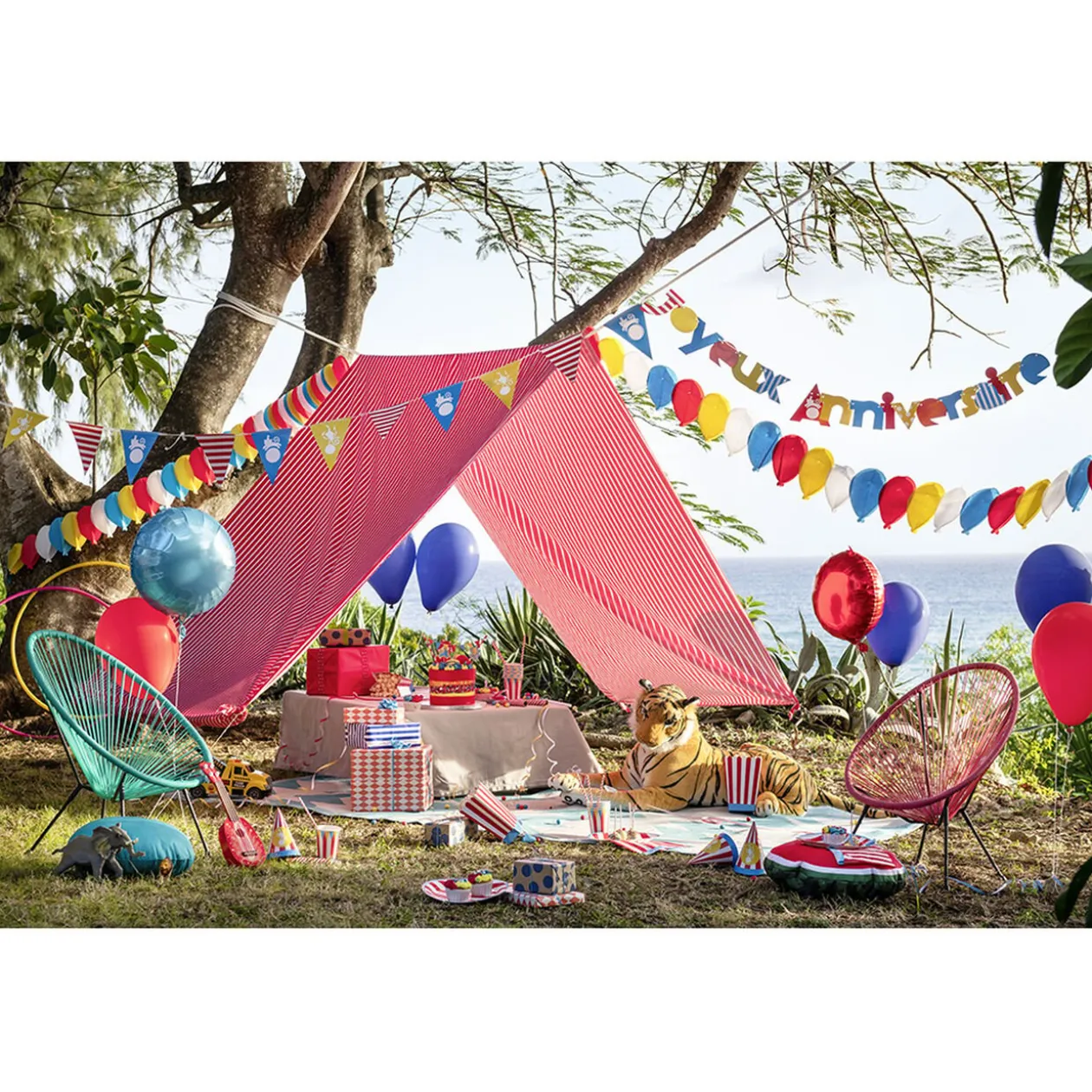 Carte d'invitation Circus avec enveloppe x 8