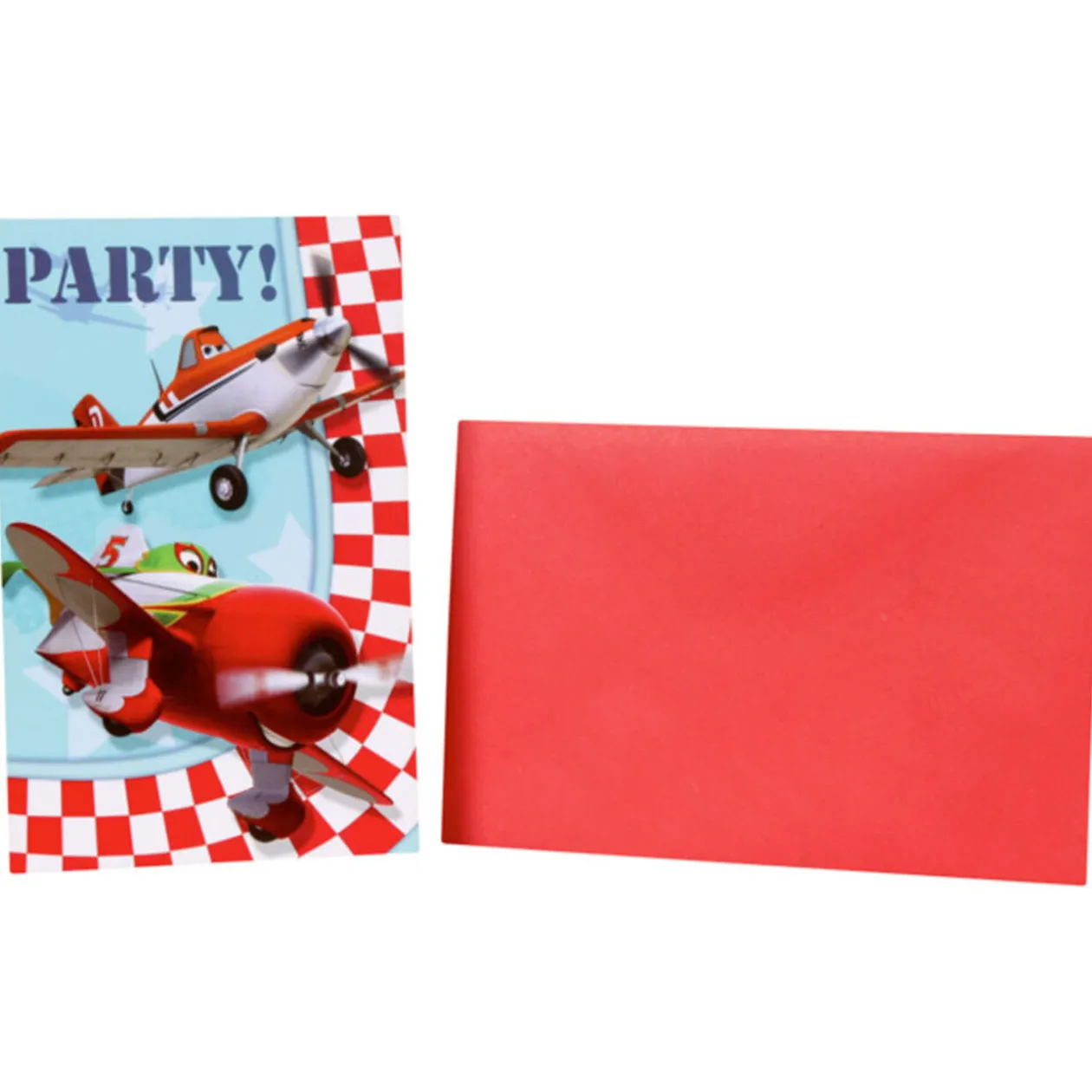 Carte invitation Planes x6
